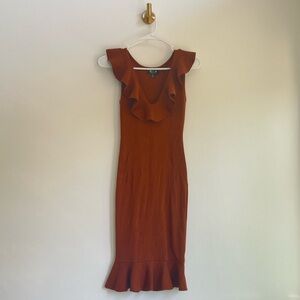 Hera ruffle bodycon dress